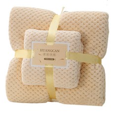 O-ON 浴巾+洗臉巾組合, 1套, 象牙白