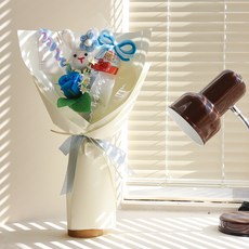 아스파시아 허그미 버니 킨더조이 모루 꽃다발, 블루