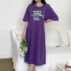 라라온 박스핏 프린팅 반팔 원피스 TSP555