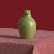 제이씨피 고양이 이쑤시개 홀더 오브제, 그린