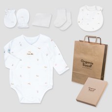 Organic Boom 新生兒馬年按扣包屁衣 + 圍兜 + 防抓手套 + 襪子 + 手帕 + 購物袋 + 禮盒組