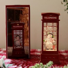 聖誕公共電話雪人水晶球LED燈, 混色