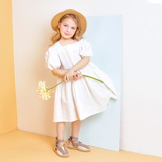 WALTONKIDS 女童透氣雪花公主連身裙