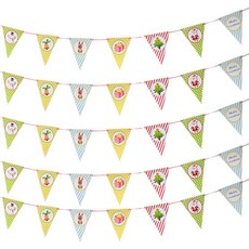 파티공구 페이퍼 성탄 삼각 가랜드, 아이콘, 5개