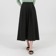 엘쏘 여성용 피치 기장선택 밴딩 플레어 A라인 롱 스커트 150cm