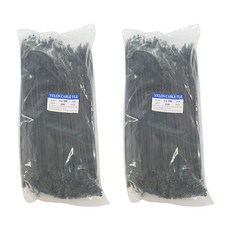 ABM 活動式紮線帶 300mm 250入, 2組, 白色