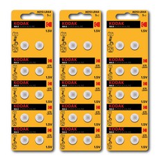 KODAK 柯達 MAX 鹼性鈕扣電池 LR44, 3個, 10入