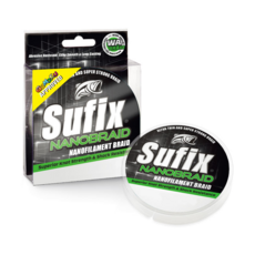 Sufix Nanoblade Rapalla 編織釣魚線 135m, 粉色的