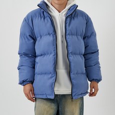 블랙101 남성용 카라 데일리 오버핏 아우터 파스텔 숏패딩 JN-121