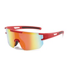 NAYASTYLE 防風運動自行車風鏡 1177-66-9, 紅色(鏡框), 紅色(鏡片), 1個