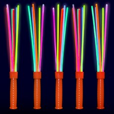 Stupid BABIO 夜光 GLOW IN THE DARK 彩虹棒, 混合顏色, 5個