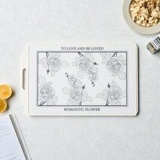 Modern House 防滑PP雙面砧板, 1個, 浪漫花朵