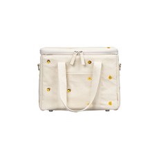 aguard 小熊與蜜蜂嬰兒副食品保溫袋, 米白色