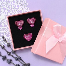 愛心夾式耳環+戒指