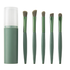 디에스 휴대용 메이크업 브러쉬 5종 세트, 다크그린, 1개