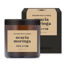 THE HERB SHOP 木芯大豆香氛蠟燭, Acacia Moringa, 100g, 1罐