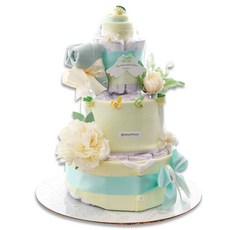 베이비베이커리 NEW 샤베또 3단 신생아 기저귀케익, 레몬, 1개