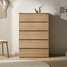 베이지메이트 리네아 5단 서랍장 800 방문설치, 오크, 5개