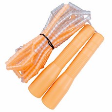 제이에프로프 어린이용 투명연질 구슬줄넘기, 주황색, 1개