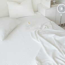 쉬즈홈 국내 제조 스노우필 듀라론 냉감 침대패드, 화이트