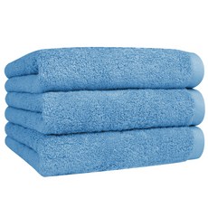 Songwol 松月 30支精梳棉飯店毛巾 170g, 藍色, 3個