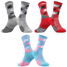 SNF 감각적 색감 헬스양말 JIA08 3켤레 23 GR RD SB, 혼합색상