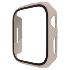 우먼스9999 애플워치 호환 풀커버 강화 필름 케이스, 베이지, 1개