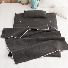 午睡被子+枕頭組, 炭灰色