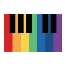 HOMEDAUM 可水洗軟Q矽藻土5層強化吸水地墊 鋼琴, 彩虹