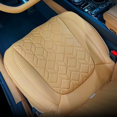 VENDICT 車用前座經典打孔刺繡單排座椅套, 1個, 馬鞍棕色