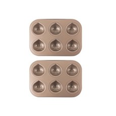 家用烘焙瑪德蓮栗子形狀模具 6格, 2個