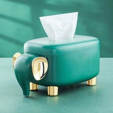 JCP 金色亮點大象面紙盒, 綠色