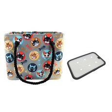 Beaurator 魚骨造型貓咪洗澡袋, 1個, 灰色