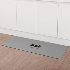 비비키 소프트 규조토 미끄럼방지 발매트, 데이지꽃 라이트그레이