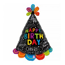 betallic Grabo 鋁箔氣球 生日派對帽 黏土, 混合色, 1個