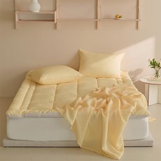 韓國 amante Essential泡泡紗波紋夏季床墊, 黃色