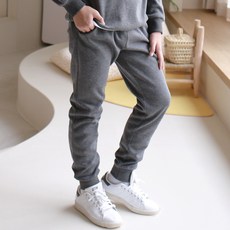 傑基德 青少年兒童款鬆緊腰刷毛保暖束口褲