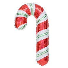 GRABO 拐杖糖 鋁箔氣球, 紅色, 1個