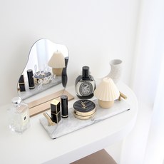 Ju and Ji 大理石紋迷你置物托盤, 白色的