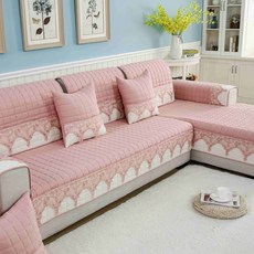 알럽홈 유러피언 유니버설 모던 소파 커버, TYPE1 핑크, 1개