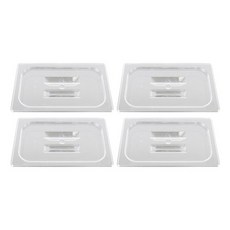 PC 밧드 바트 업소용 바트 반찬통 플라스틱통 냉장고정리용기 PC 뚜껑 4p, 1세트