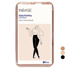 InBase 女性用 高彈力 加長 褲襪 20D 10雙