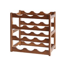 12格木製紅酒架 YT_RA1188 4層, 混色, 1個