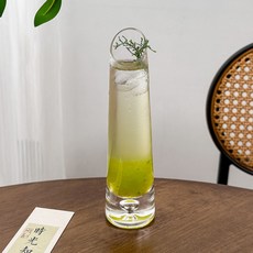 American Road 不對稱切割纖長居家咖啡廳玻璃杯 140ml HR2024, 1個, 透明