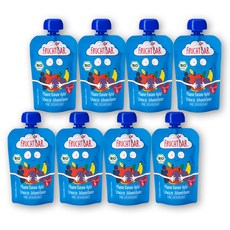 프루트바 생과일 퓨레, 자두 + 바나나 + 사과 + 블랙커런트 혼합맛, 100g, 8개