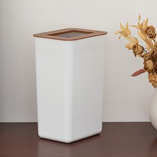 Parisien Woody 開放式方形垃圾桶 20L, 白色