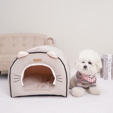 REDPUPPY 寵物Benia圓形小屋, 1個, 焦糖色