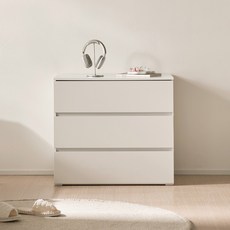 베이지메이트 리네아 서랍장 3단 3칸 800 방문설치, 화이트, 3개