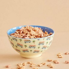 rice 幼兒餐具飯碗, 藍色汽車, 1個