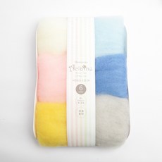Hamanaka Brand Yarn A Clean氈毛6件組 H441-141, 混色（H441-141-3）, 1個